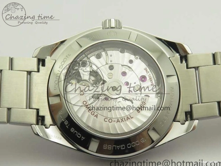 0127 Aqua Terra 150M SS VSF 1:1 Best Edition Blue Wave Textured Dial YG Hand on SS Bracelet A8500 Super Clone Sporty 8026